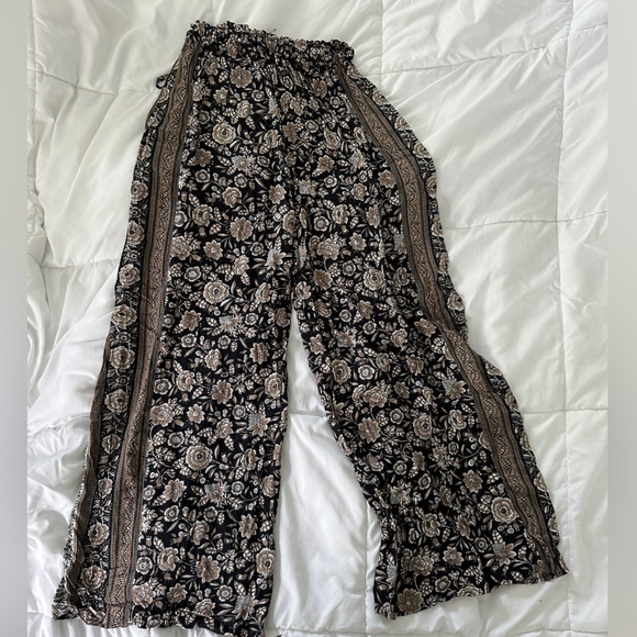 American Eagle Wide Leg Pants with Elastic Drawstring Waist Size Small - Picture 3 of 3